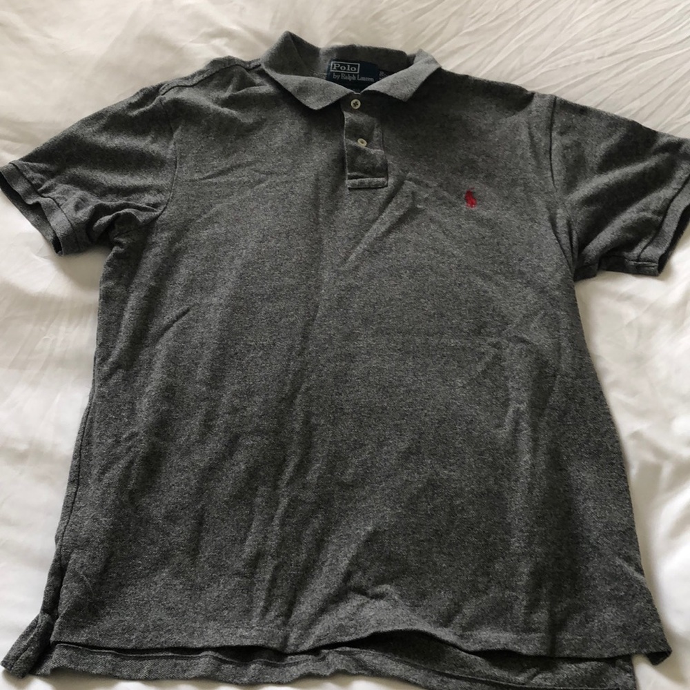 XL Slim Fit Ralph Lauren Polo Dark Grey